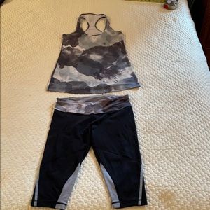 Lululemon Cool Racerback Tank and Crop set. Both 8